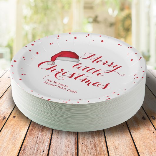 Assiettes En Carton Père Noël Baby Red Simple Noël traditionnel