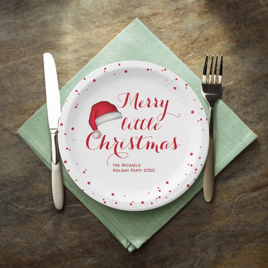 Assiettes En Carton Père Noël Baby Red Simple Noël traditionnel