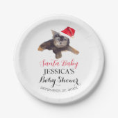Assiettes En Carton Père Noël Baby shower Red Cute Merci simple (Devant)