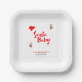 Assiettes En Carton Père Noël Baby Winter Baby shower (Recto)