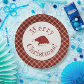 Assiettes En Carton Père Noël Casquette Holiday (Fête)