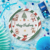 Assiettes En Carton Père Noël Cookies Noël fête d'anniversaire (Fête)