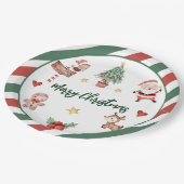 Assiettes En Carton Père Noël Cookies Noël fête d'anniversaire (Angle)