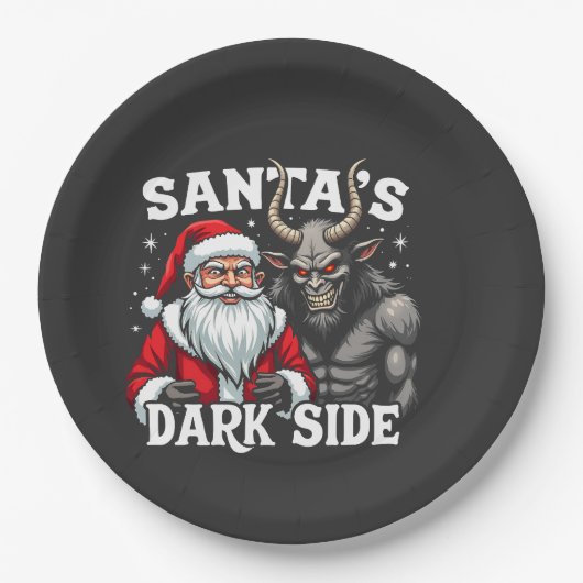 Assiettes En Carton Père Noël Dark Side Christmas Evil Krampus (Devant)