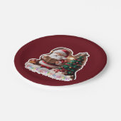 Assiettes En Carton Père Noël en 3D (Angle)