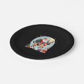 Assiettes En Carton Père Noël équitation renne Siamese Chat Noël Arbre (Angle)