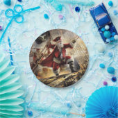 Assiettes En Carton Père Noël Est Un Pirate (Fête)