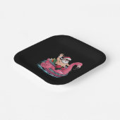 Assiettes En Carton Père Noël Flamant rose Floatie Noël En Juillet Été (Angulaire)
