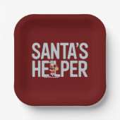 Assiettes En Carton Père Noël Helper Christmas (Recto)