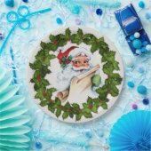 Assiettes En Carton Père Noël Holly Wreath Fête de Noël 9" (Fête)