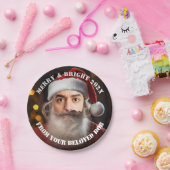 Assiettes En Carton Père Noël instantanée ! Ajoute juste ton visage. (Fête)