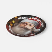 Assiettes En Carton Père Noël instantanée ! Ajoute juste ton visage. (Angle)