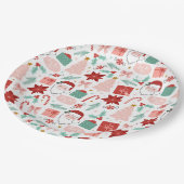 Assiettes En Carton Père Noël joyeux | Joyeuses plaques de papier de N (Angle)