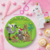 Assiettes En Carton Père Noël koala donne des cadeaux de Noël australi (Fête)