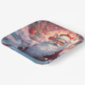 Assiettes En Carton Père Noël lunaire 1 (Angulaire)