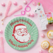Assiettes En Carton Père Noël moderne du milieu du siècle (Fête)