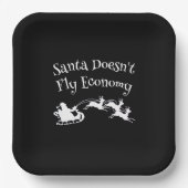 Assiettes En Carton Père Noël ne vole pas l'économie Drôle cadeau de N (Recto)