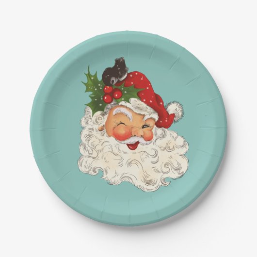 Assiettes En Carton père Noël no 5 (Devant)