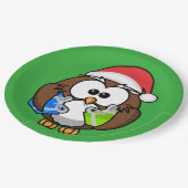 ASSIETTES EN CARTON PÈRE NOËL OWL (Angle)