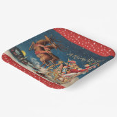 Assiettes En Carton Père Noël patriotique (Angulaire)