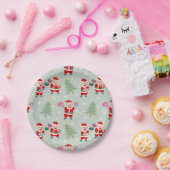 Assiettes En Carton Père Noël Pig Giving Motif (Fête)