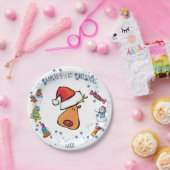 Assiettes En Carton Père Noël Plate 1 st Christmas Doodart design (Fête)