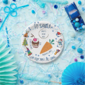 Assiettes En Carton Père Noël Plate Christmas Doodé art design (Fête)
