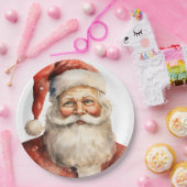 Assiettes En Carton Père Noël rétro (Fête)