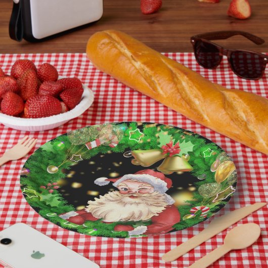 Assiettes En Carton Père Noël : Une icône festive (Pique-nique)