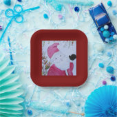 Assiettes En Carton Père Noël vintage (Fête)