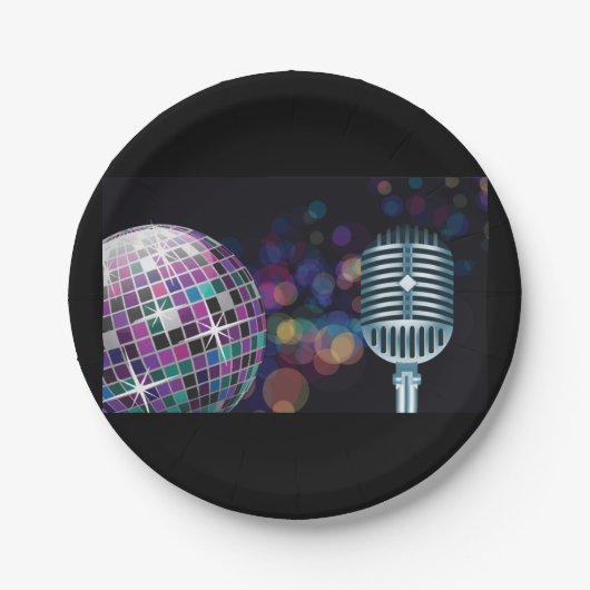 Assiettes En Carton Performance Disco (Devant)