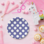 Assiettes En Carton périlleuse | pois blancs (Fête)