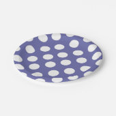 Assiettes En Carton périlleuse | pois blancs (Angle)