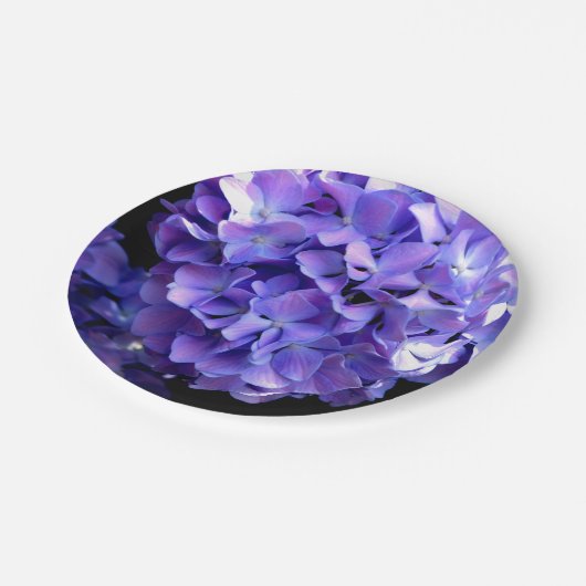 Assiettes En Carton Périwinkel hydrangeas fleurs violettes fleurs bleu (Angle)