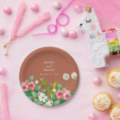 Assiettes En Carton Périwinkle Burnt Orange Terracotta Mariage (Fête)