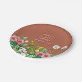 Assiettes En Carton Périwinkle Burnt Orange Terracotta Mariage (Angle)