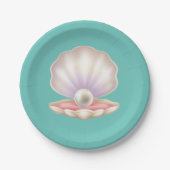 Assiettes En Carton Perle précieuse en coque ouverte (Devant)