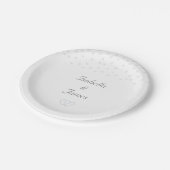 Assiettes En Carton Perles chic sur Mariage arrière - plan blanc (Angle)
