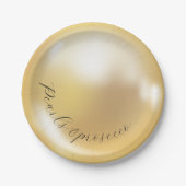 Assiettes En Carton Perles élégantes et douche de mariée au prospect (Devant)