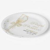 Assiettes En Carton Perles et Prosecco pour Enterrement de Vie de Jeun (Angle)