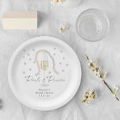Assiettes En Carton Perles & Prosecco - douche nuptiale