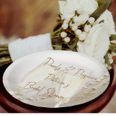 Assiettes En Carton Perles & Prosecco Fête des mariées moderne élégant