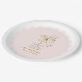 Assiettes En Carton Perles roses et plaques de papier Prosecco (Angle)
