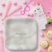 Assiettes En Carton Perles White Luxe (Fête)