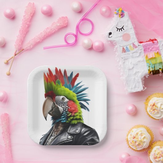 Assiettes En Carton Perroquet (Fête)