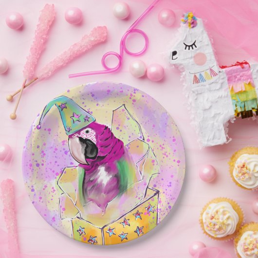 Assiettes En Carton Perroquet (Fête)