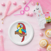 Assiettes En Carton Perroquet Avec Porte-Mousse (Fête)