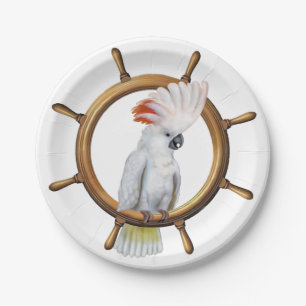Assiettes En Carton Perroquet de pirate de cacatoès