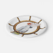 Assiettes En Carton Perroquet de pirate de cacatoès (Angle)