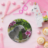 Assiettes En Carton Perroquet gris africain aux orchidées (Fête)